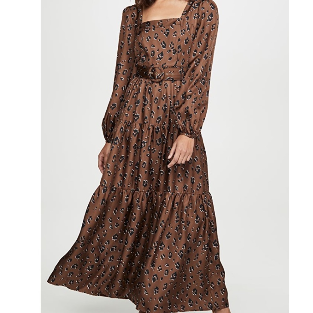 NICHOLAS Leopard Belted Maxi Dress